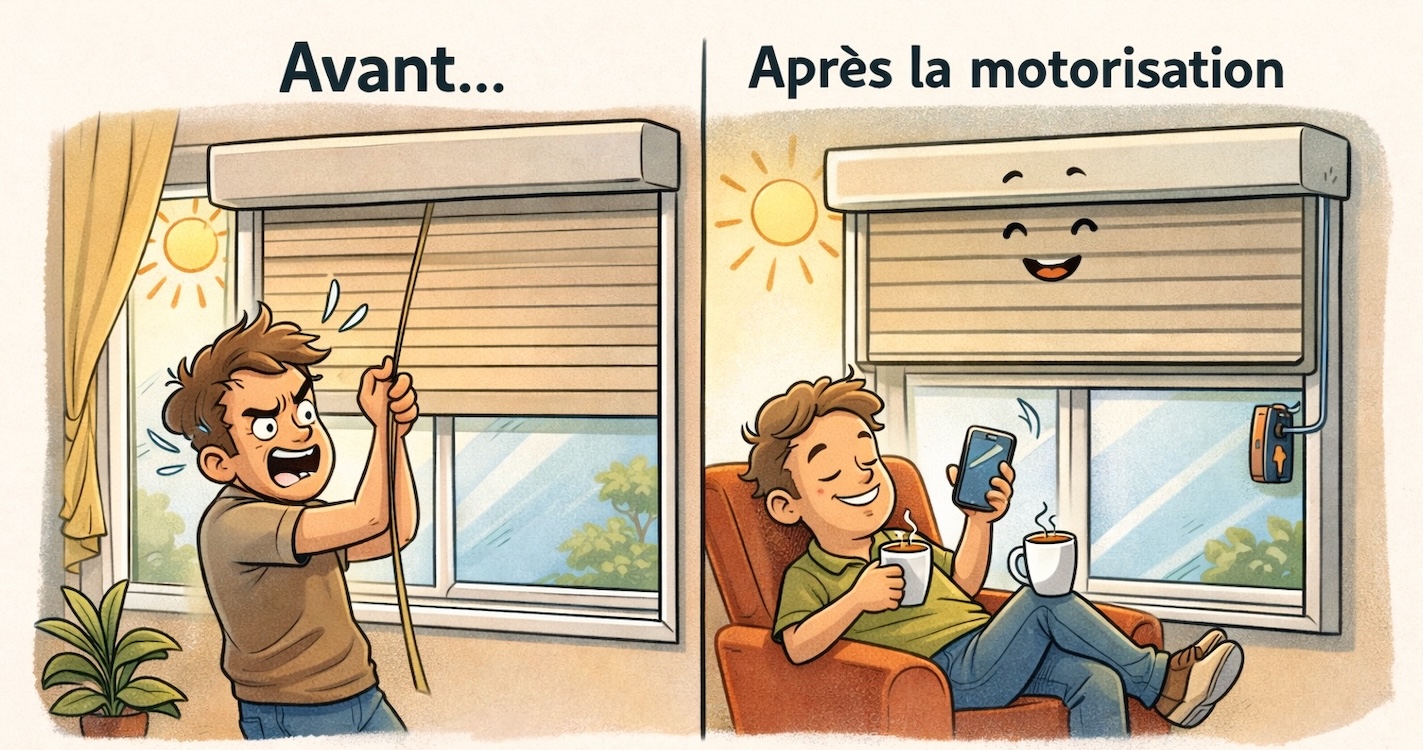 motoriser un volet manuel c'est possible !